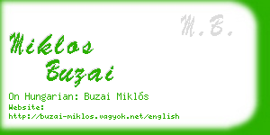 miklos buzai business card